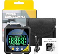 Digitālais lāzera transportieris, Lytool Inclinometer lāzera līmeņrādis ar četrpusēju magnētu, divpusējs lāzera LCD displejs, C tipa interfeiss, magnētiskā slīpuma kaste kokapstrādei, būvniecībai, DIY