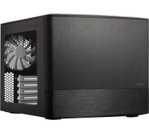 Fractal Design Node 804 - melns - kompakts datora korpuss - mATX - augsta gaisa plūsma - modulāra iekšējā apdare - 3x Fractal Design Silent R2 120 mm ventilatori komplektā - gatavs ūdens dzesēšanai - USB 3.0 - logs sānu panelī