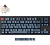 Keychron V3 Max QMK/VIA bezvadu mehāniskā tastatūra, DE-ISO izkārtojums, 87 taustiņi, RGB Bluetooth, 2,4 GHz/vads, nomaināma, Gateron Brown slēdzis Mac, Windows, Linux