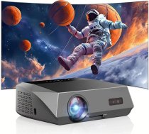 Smart projektors 4K Netflix sertificēts, HDR LED projektors, mājas kinozāle, 1800 ANSI dienas gaisma, Android TV projektors WiFi6 Bluetooth 5.4 ar DB Audio, NFC, TOF autofokuss, trapecveida korekcija HDMI ARC