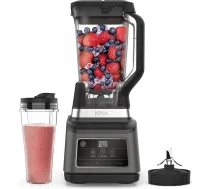 Ninja 2-in-1 mikseris ar Auto-iQ [BN750EU], 1200 W, 2,1 L tvertne, 0,7 L kauss, melns/sudrabots