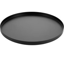 WOPPLXY Apaļš dekoratīvs paplātes, 32 cm diametrs, nerūsējošā tērauda paplāte, melns Adventes vainagam, rotaslietām, svecēm, kosmētikai, kosmētikas izstrādājumiem, desertiem