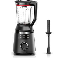 Bosch VitaPower Series 6 MMB6652B augstas veiktspējas mikseris, Smoothie Maker, 1800 W, 45 000 apgr./min, karstās zupas un tīrīšanas programmas, 2 L, daļas var mazgāt trauku mazgājamā mašīnā, ražots Eiropā, melns