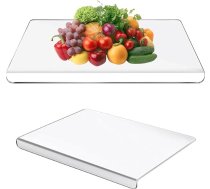 Akrila griešanas dēlis, caurspīdīgs griešanas dēļi 18 x 16 x 1,5 collas Liels caurspīdīgs darba virsmas aizsargs Daudzfunkcionāls griešanas dēlis Darba virsmas taupītājs virtuves restorānam Mājas