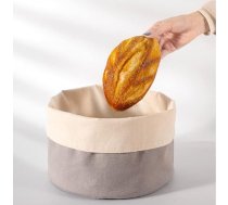 WECOLKIR Maizes grozs maizes, bulciņu un konditorejas izstrādājumu uzglabāšanai, maizes, kliņģeru un konditorejas izstrādājumu, kartupeļu, sīpolu, ķiploku trauku stilīgai pasniegšanai un uzglabāšanai, 25 cm diametrs (gaiši pelēks)