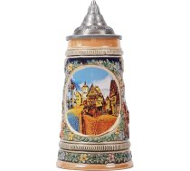 NENBOLEC Alus krūze ar vāku Alus krūze Akmens krūzes Vācija Frankfurte Römer Alus Stein krūze tēvam Vīriešiem Dzimšanas diena Dāvana 0,6 litri