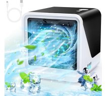 Gaisa kondicionieris "3-in-1", C tipa ventilators, kluss, 500 ml ūdens tvertne, 3 ātrumi, 7 krāsas, nakts gaisma, mini gaisa kondicionieris bez izplūdes šļūtenes ar rokturi, gaisa dzesētājs, piemērots guļamistabai, birojam