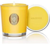 M&SENSE Aromatizētas sveces glāzē ar cukura un citrona aromātu, 290 g aromātiskās sveces, dabīgās sojas sveces, krāsainas sveces dāvanas sievietēm un vīriešiem, aromterapijas sveces relaksācijai, 10,2 oz, deg 55 stundas