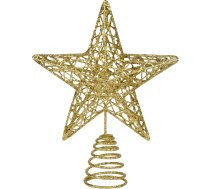 KEYIDO Ziemassvētku eglīte Zvaigzne Topper Zelta 20cm Zvaigznes Ziemassvētku eglītes dekorēšanai Gaismas idejas Zvaigzne uz eglītes Glitter 20cm