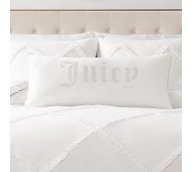 Juicy Couture Taisnstūris Dzīvojamā istaba Guļamistaba Dekoratīvais akcents Dekoratīvais akcents Reversible Premium Throw spilvens 16x36 collu samta Rhinestone White