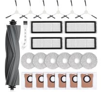 24 Piederumi Dreame L20 Ultra / L20 Ultra pilnīgai robotizētā putekļsūcēja komplektācijai, 1 galvenā birste, 4 filtri, 6 salvetes, 6 putekļu maisiņi, 6 sānu birstes, 1 tīrīšanas birste