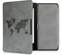 kwmobile Korpuss saderīgs ar Amazon Kindle Paperwhite (10. paaudzes - 2018) - mākslīgās ādas aizsargvāciņš e-lasītājs - Travel Outline Grey