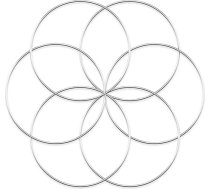 Worown 6 sudraba metāla gredzeni, 25 cm diametrs, biezums aptuveni 3 mm, metāla gredzeni amatniecībai, metāla gredzeni tinumu tehnikai, sapņu ķērājs, floristika, kāzu vainags.