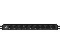MONACOR RCS-92/SW Rack Power Strip ar 9 Schuko rozetēm melns