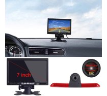 18 mm objektīvs Augstākās kvalitātes atpakaļgaitas kamera + 7 collu TFT LCD ekrāns Automašīnas monitora bremžu gaisma Automašīnas jumta atpakaļskata kamera furgona jumta kamerai Mercedes Benz Sprinter W906 / VW Crafter Caravelle 2007-2015