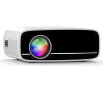 Mini projektors ar Bluetooth, AKATUO Mini projektors Full HD 1080P, 200 collu displejs, portatīvs LCD mājas kinozāles / āra video projektors, neliels mobilajam tālrunim, saderīgs ar TV