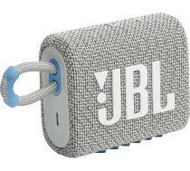JBL GO 3 Eco - neliela Bluetooth kaste no pārstrādāta materiāla - balta - ūdensizturīgs portatīvs skaļrunis ceļošanai - līdz 5 stundām atskaņošanas laika ar vienu akumulatora uzlādi