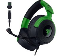 Razer Kraken V4 X Minecraft Edition vadu USB datorspēļu austiņas (Triforce 40 mm draiveris, pagarināms kardioīdo mikrofons, surround skaņa, Chroma RGB, priekš PC un konsolēm caur USB-C) Minecraft