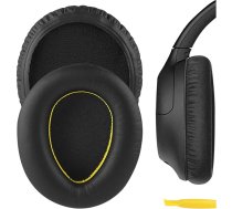 GEEKRIA QuickFit rezerves ausu spilventiņi Sony WH-CH700N, WH-CH710N, WH-CH720N - atmiņas putu un ādas ausu spilventiņi - melni