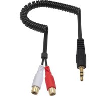 Duttek Audio kabelis 3.5mm uz RCA 3.5mm Male 3 Pin uz 2 RCA Female Stereo Y Splitter sarkanbaltsarkans Aux kabelis MP3 atskaņotājiem, CD atskaņotājiem, portatīvajiem datoriem, planšetdatoriem 80cm