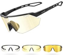 Lamicall velosipēdu brilles vīriešiem Ātrās brilles sievietēm - [3S Self-Toning] [28g TR-90 Ultralight] Saulesbrilles velosipēds ar regulējamu deguna spilventiņu un templi, UV400 skriešanas brilles Sporta brilles riteņbraukšanai