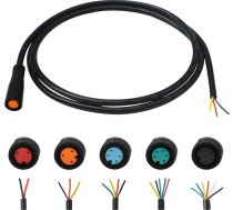 baluoqi pagarinājuma kabelis 2Pin/3Pin/4Pin/5Pin/6Pin ūdensizturīgs spraudnis ar vienu spraudni DIY Ebike līnija elektriskajam velosipēdam gaismas / gāzes / bremžu / displeja Ebike daļas