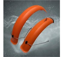 Velosipēdu dubļu sargs Velosipēdu dubļu sargs komplekts 26 x 4,0 collu platuma priekšējais aizmugurējais dubļu sargs MTB Offroad Fat Tyre Bikes Wings Full Coverage Fat Bike Fenders Plastic (Krāsa: 1 komplekts Orange)