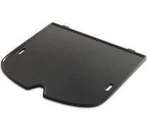 Weber grilēšanas plate Traveler Compact, Plancha, izgatavota no porcelāna emaljēta čuguna, ideāli piemērota ceptu olu, bekona, garneļu, dārzeņu un citu ēdienu pagatavošanai - melna (7034)