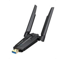 AXE5400 WiFi 6E USB WLAN karte datoram, WLAN adapteris datoram, trīsjoslu 6GHz / 5GHz / 2,4GHz Wi-Fi uztvērējs, WPA3, MU-MIMO, OFDMA, USB3.0, tikai Windows 11/10