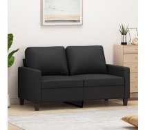 Divvietīgs dīvāns, moderns dīvāns, viesistabas, guļamistabas, viesu istabas dīvāns, melns, 120 cm, mākslīgā āda