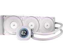 CORSAIR Nautilus 360 RS LCD šķidrā CPU dzesētājs - 2,1 collu IPS LCD ekrāns, 360 mm AIO, Easy Daisy Chain savienojumi, Intel LGA 1851/1700, AMD AM5/AM4 - iekļauts 3x RS120 ventilators - balts