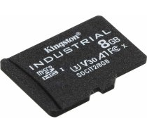 Kingston Industrial microSD - 8GB microSDHC Industrial C10 A1 pSLC karte vienā iepakojumā bez adaptera - SDCIT2/8GBSP