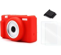 VOVMOEYA ZV-1F kameras vāciņš, Sony ZV-1F ZV-1 II vāciņš, silikona vāciņš Sony ZV-1F/ZV-1 II/ZV-1M2 ar ekrāna aizsargu [2 gab.] un kameras karstās bākas vāciņš