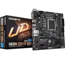 GIGABYTE H610M S2H V2 DDR4 pamatplate - atbalsta Intel Core procesorus 14. CPU, 6+1+1+1 hibrīdās fāzes digitālais VRM, līdz 3200 MHz DDR4 (OC), 1xPCIe 3.0 M.2, GbE LAN, USB 3.2 Gen 1