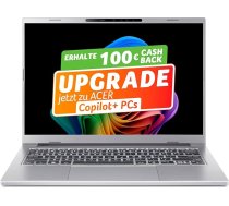 Acer Aspire 14 AI OLED (A14-61M-R8SZ) AI klēpjdators, kopilots+ dators, 14 collu WUXGA OLED displejs, AMD Ryzen Al 7 350, 32 GB RAM, 1 TB SSD, AMD Radeon 860M, Windows 11, QWERTZ tastatūra, sudraba krāsā
