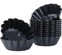 BESTonZON 12 iepakojumu olu pīrāgu veidnes, mini kūku veidnes, kēksu veidnes, cepšanas veidnes, cupcake veidnes, pudiņa veidnes, cepšanas veidnes, daudzreiz lietojami cepšanas rīki