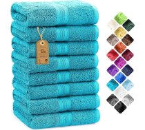 NatureMark NM-HT0860 frotē roku dvieļi, 8 gabali, 50 x 100 cm, 100% kokvilna, rozā krāsā