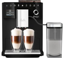 Melitta CI Touch Pilnībā automātisks kafijas automāts ar piena sistēmu, kafijas automāts ar iebūvētu kafijas dzirnaviņu un piena putotāju espresso vai kapučīno pagatavošanai, matēts, melns