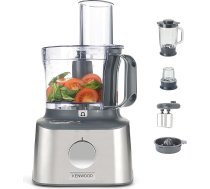 Kenwood FDM301SS Multipro kompaktais virtuves kombains, jaudīgs virtuves sīkrīks ar 2,1 l trauku, akrila maisītāju, dubulto putukrāsni, metāla korpusu