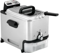Tefal FR8041 Oleoclean Pro elektriskā fritēze, 3,5 l, automātiska eļļas filtrēšana, XL ietilpība, 4-6 personām, viegli tīrāma, daļas, kuras var mazgāt trauku mazgājamā mašīnā, regulējama temperatūra, redzamais logs