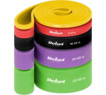 TPE vingrošanas gumiju komplekts - Power Band PTs-1, 4-55 kg, 5 TPE gumijas, ACTIVE
