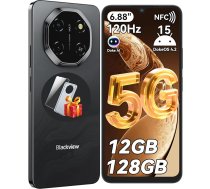 Blackview Shark 6 AI 5G mobilais tālrunis bez līguma, 6,88 collu 120 Hz Android 15 viedtālrunis 5G bez līguma, 12GB + 128GB / 2TB TF 5000mAh un 18W, 16MP + 8MP Dual 5G SIM mobilie telefoni / pirkstu nospiedumi
