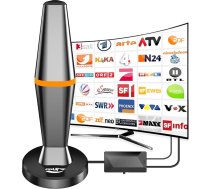 DVBT2 antena, DVB-T/DVB-T2 antena, spēcīgāka stieņa antena digitālajai televīzijai/Digitālā TV/DAB radio/DVB-T2 uztvērēja stick, maksimāla signāla kvalitāte, ar magnētisko pamatni, 3 m kabelis