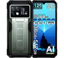 DOOGEE S200 Max 5G āra mobilais tālrunis, 22000 mAh/66 W, AI viedtālrunis ar 1,3 collu AMOLED aizmugurējo displeju, 36GB + 512GB/2TB Android 15 Būvlaukuma mobilais tālrunis, 6,72 collu FHD + 120 Hz, 100 MP +