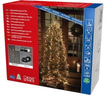 Konstsmide Micro LED kompakts gaismas koku pārklājs ar gredzenu, 6 virtenes ar 180 diodēm, 8 stundu taimeris, 1080 silti baltas diodes, 30 V āra transformators (IP44), 9 W, melns kabelis - 6651-100