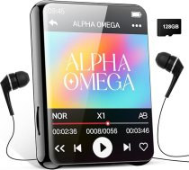 HERBYD MP3 atskaņotājs Bluetooth 128GB - MP3 digitālais audio atskaņotājs ar skaļruni, 24 collu skārienjūtīgs ekrāns, FM radio, ierakstītājs, HiFi skaņa, e-grāmatu lasītājs, video atskaņotājs, austiņas komplektā