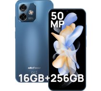 Ulefone Note 16 Pro mobilais tālrunis bez līguma, 16GB + 256GB/SD-256GB Android 13 viedtālrunis 4400mAh ar 50MP kameru Octa Core 6,52 collu HD+ 5Ghz WiFi Dual SIM pirkstu nospiedumi/Face ID/4G/GPS/OTG/Blue