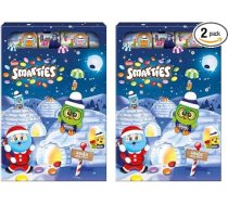 Nestlé Smarties Adventes kalendārs, Ziemassvētku kalendārs ar figūriņām no piena šokolādes un Smarties šokolādes lēcām, 2 gab. iepakojumā (1 x 193,9 g)