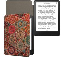 kwmobile Korpuss saderīgs ar Amazon Kindle Paperwhite (2024)/Colorsoft - korķa eReader aizsargvāciņš - Mandala Tiles Pink Red Blue