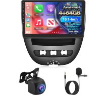 [4G + 64G] Android auto radio Toyota Aygo/Peugeot 107/Citroen C1 2004-2014 ar Wireless Carplay & Android Car, 9 collu IPS skārienjūtīgais ekrāns ar GPS, WiFi, 32EQ, Bluetooth 5.0, FM/RDS radio